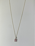 Gold plated pink necklace