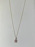 Gold plated pink necklace