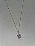 Gold plated pink necklace